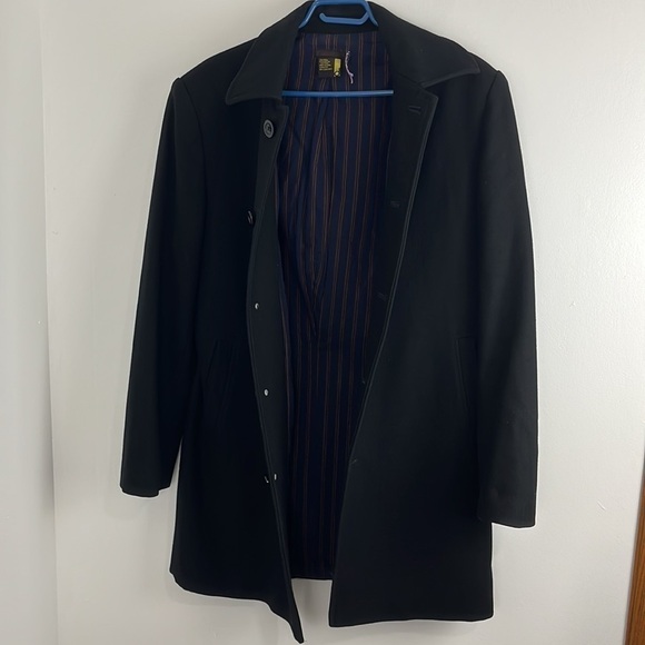 Dekker Wool-Blend Military-Style Black Coat - Picture 7 of 8